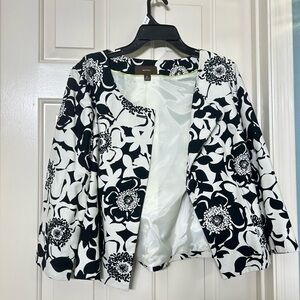 Merona 3/4 Sleeve Floral Blazer Jacket Size XL